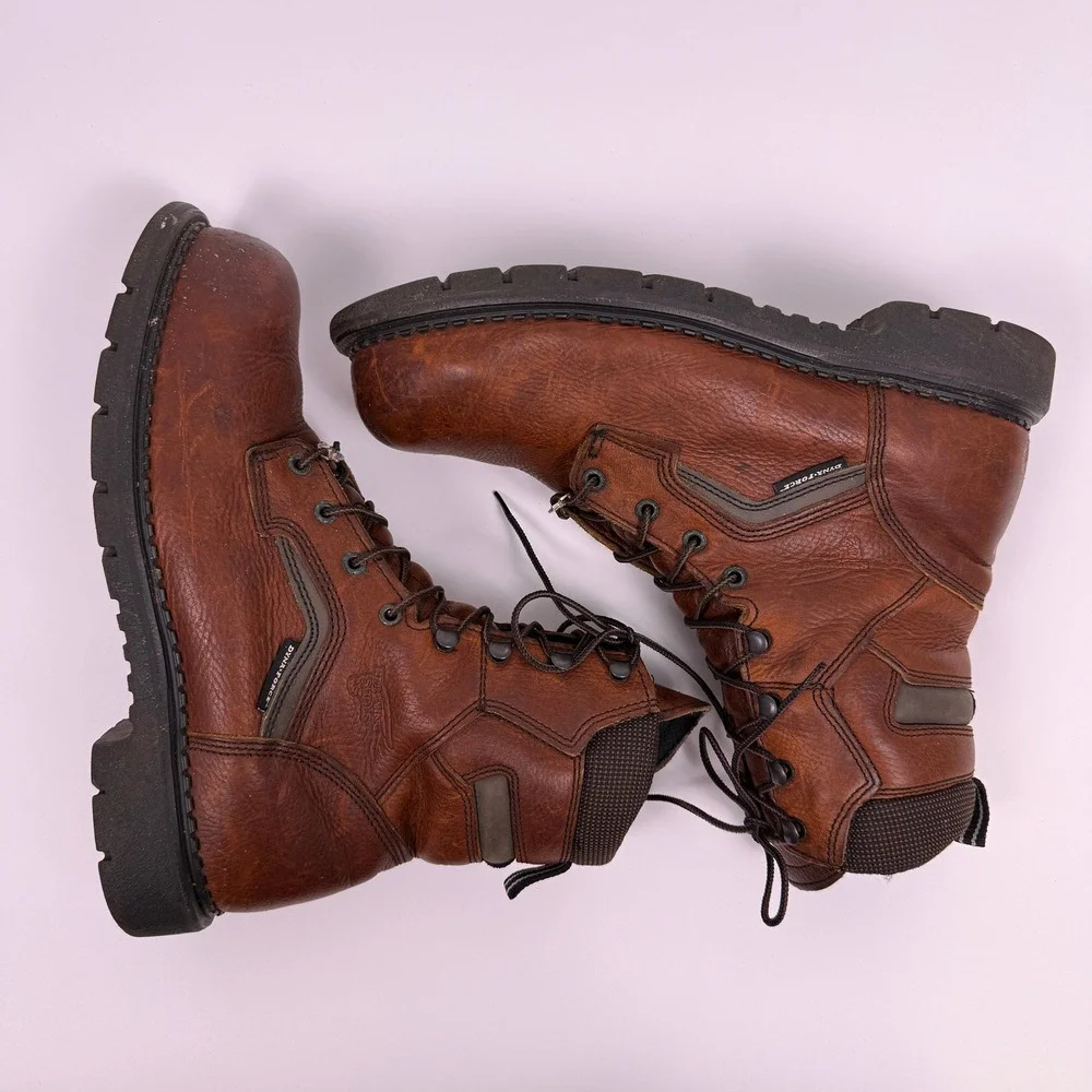 Red Wing 938 Work Boots Mens 12 H (4E) DynaForce Brown Leather Soft Toe USA Made